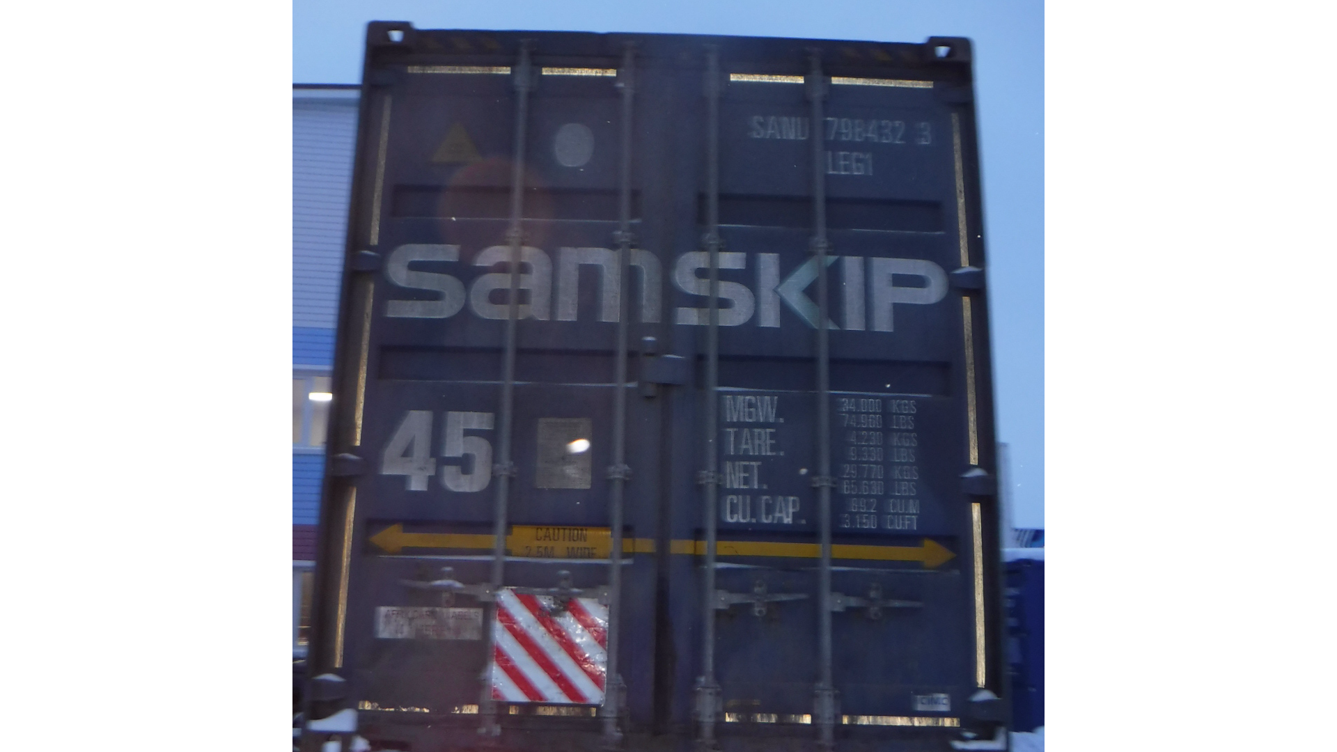 45′ HCPW Dry Container