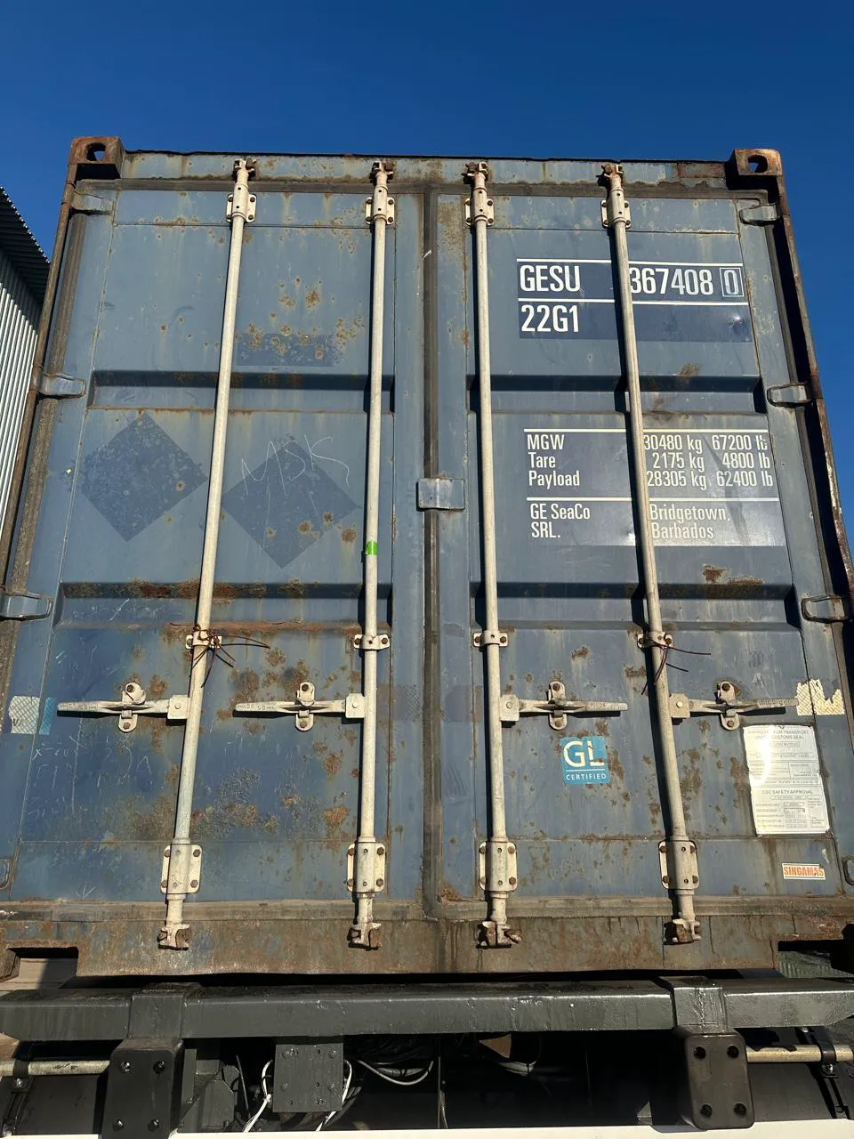 20′ Dry Container