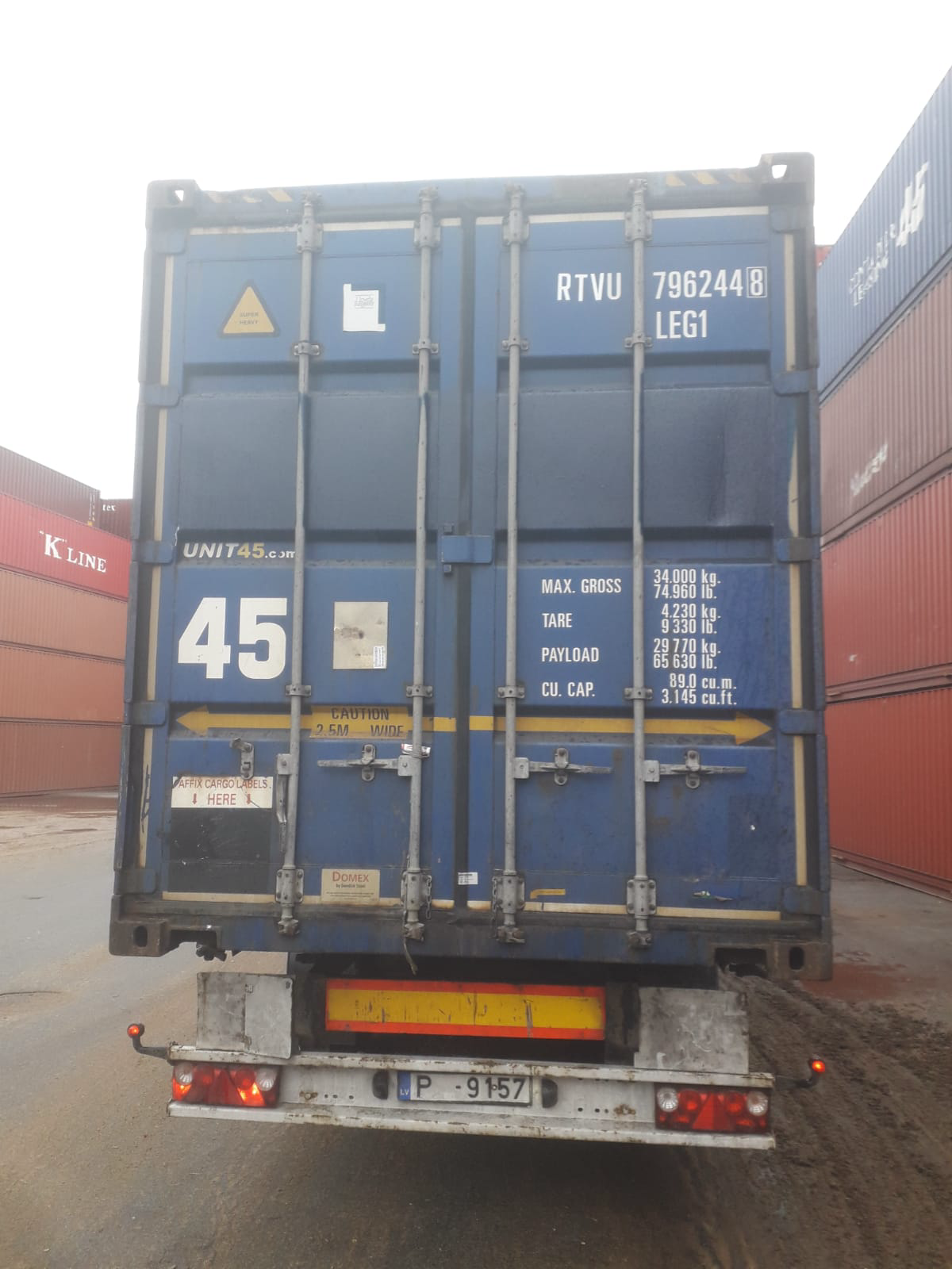 45′ HCPW Dry Container