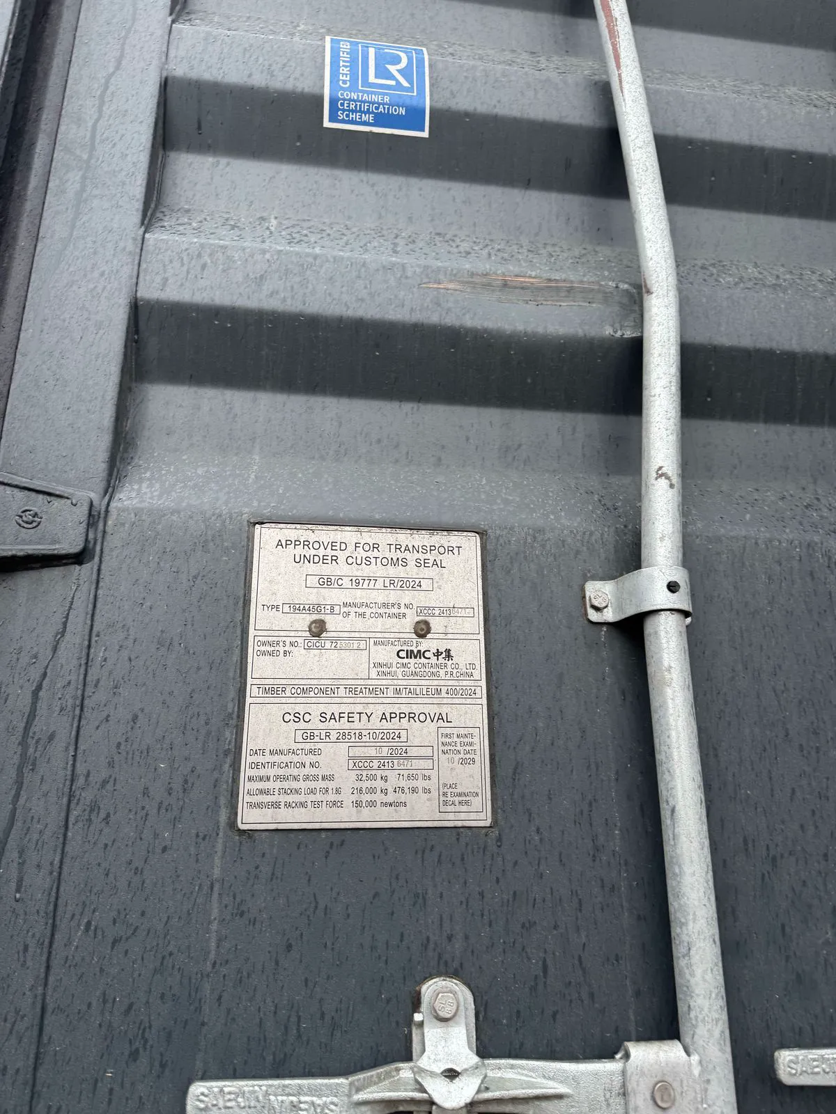 10′ Dry Container