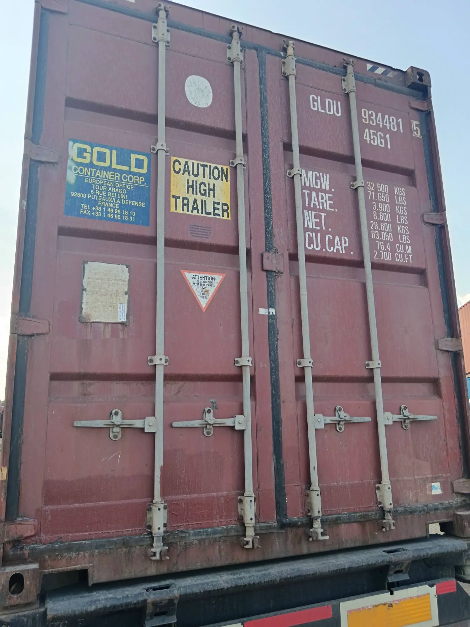 40′ HC Dry Container